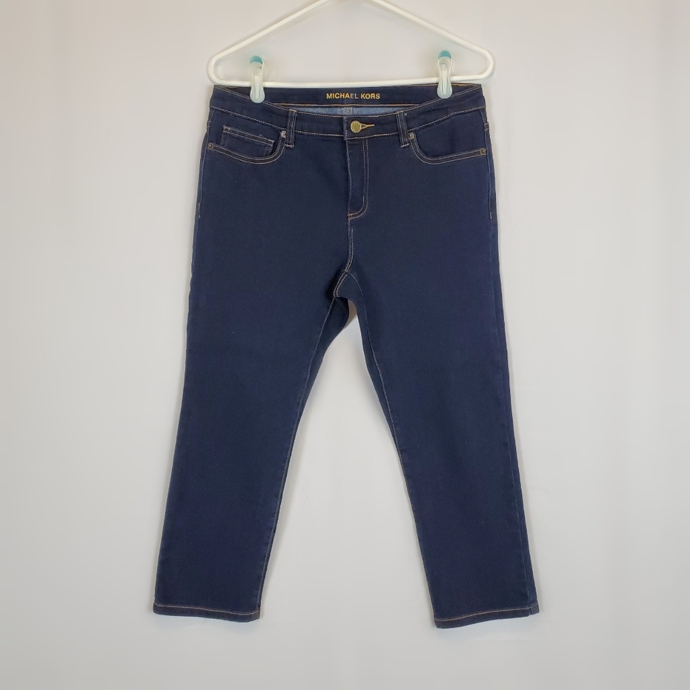 Michael Kors Overdyed Indigo Denim Capris
